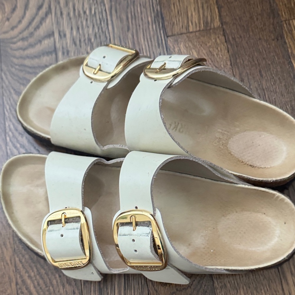 Birkenstock Women's Sandals with Gold Buckles
